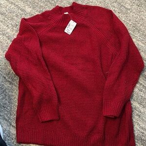 Long sleeve red Christopher and banks sweater.